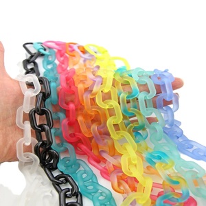 Stylish Resin Chain Links For Handbag Straps And <b>Bag</b> Handles Colorful Acrylic Resin Chain Links For DIY Jewelry Necklaces - Product Image 3