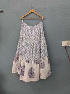 Jupe longue Maxi ethnique en coton à imprimé floral pour femmes Style décontracté Élastique Respirant Durable-Fait à la main Non-tissé - Product Image 6