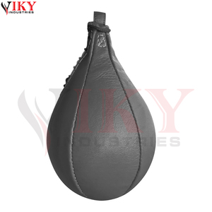 กระสอบทรายหนังสีเทา รุ่น Speed Bag ทรงหยดน้ำ สำหรับฝึกซ้อมมวย ซ้อมรีเฟล็กซ์ ซ้อมสปีดบอล MMA อุปกรณ์ฝึกซ้อมต่อยมวย ผลิตโดย OEM - Product Image 3