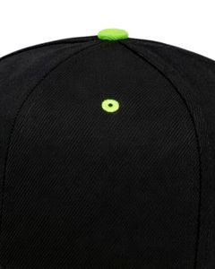 Black Neon Green <b>Flat</b> Brim Snapback <b>Cap</b> For Men Women Adjustable Cotton Baseball Hat Casual Streetwear Premium Quality - Product Image 5