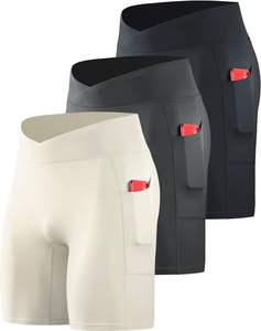 Pantalones cortos de compresión para hombre para entrenamiento en el gimnasio y correr, con tela elástica, transpirable, control de humedad y soporte muscular - Product Image 2