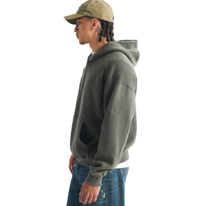 เสื้อสเวตเชิ้ตคอซิปสีกรมท่าสำหรับผู้ชาย สไตล์พรีเมียม สตรีทแวร์ รับผลิตเสื้อผ้าแบบ OEM แบรนด์ส่วนตัว ผู้ผลิตเสื้อผ้าขายส่ง - Product Image 2