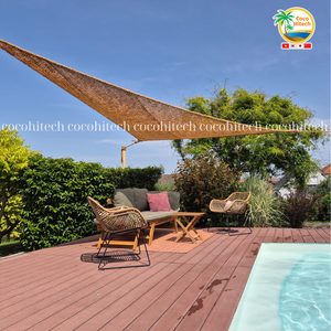Voile d'ombrage en fibre de coco écologique 100% naturelle, épaisseur 5 mm, pour terrasse extérieure et plage, fabriquée au Vietnam - Product Image 5