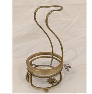 Soporte de cuenco de latón de forma redonda con acabado antiguo Soporte de metal de tamaño personalizado para cuenco de servicio de fiesta ecológico - Product Image 1