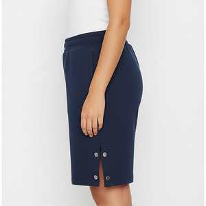 Shorts d'été décontractés pour femmes, respirants, couleur unie, 100% coton, logo imprimé personnalisé, streetwear, short pour femmes. - Product Image 5