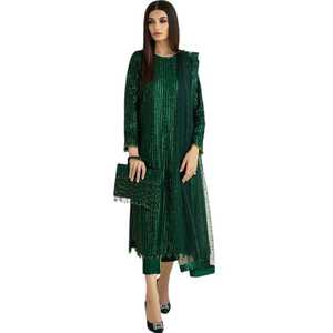 Magnifiques tenues de fête, costumes 3 pièces, robes de soirée, style pakistanais traditionnel, taille personnalisée, choix de couleur - Product Image 1