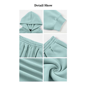 Chándales Holgados con Hombros Caídos y Logotipo Personalizado Más Vendidos, Chándales Extra Grandes para Mujer con Pantalones, Chándales Casuales - Product Image 6