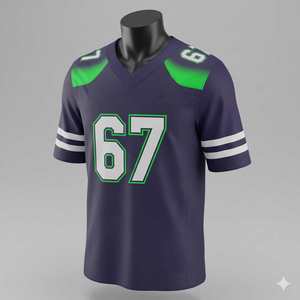 Camiseta de Fútbol Americano de Tela Suave y Transpirable, Manga Corta, Personalizable, Servicio OEM/ODM, Ropa Deportiva de Alto Rendimiento - Product Image 1