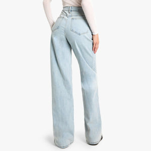 Jeans skinny pour femmes, streetwear d'hiver, taille haute, 100% coton, prix bas, vente en gros - Product Image 3