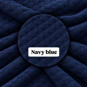 Navy Blue Polyester Rib Knit <b>Boxer</b> Fabric Textured Stretch Material for Fashion Apparel and Garment Manufacturing Wholesale Supp - Product Image 2