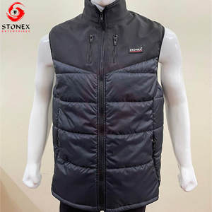 Chaleco Acolchado Exclusivo sin Mangas con Cuello Redondo, Multipanel, de Poliéster, con Cierre, para Hombre, con Logotipo Personalizado, Impermeable - Product Image 2