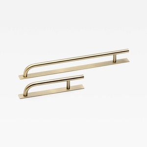 Hot selling Brass Cabinet Pulls Handles golden Durable Furniture Handles Stylish for <b>Kitchen</b> Door Hardware Cupboard Handle - Product Image 4
