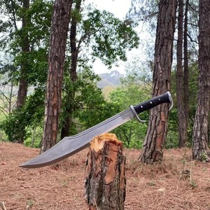 Couteau Bowie artisanal sur mesure, lame en acier inoxydable, manche en bois, pointe clip, couteau de chasse et de survie à lame fixe, utilisation en extérieur - Product Image 6