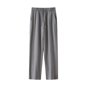 Pantalon de survêtement pour homme à taille élastique avec cordon de serrage, poches latérales, léger, respirant, en spandex et polyester, idéal pour l'automne - Product Image 2