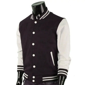 High Street Bomber <b>jacket</b> <b>men</b> High quality Fleece Custom chenille embroidery leather sleeve baseball <b>letter</b> <b>man</b> <b>jacket</b> - Product Image 1