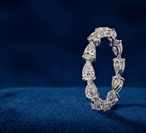 Anillo de Diamantes Cultivados en Laboratorio de Oro de 14K, Anillo de Eternidad con Forma de Pera, Anillo de Boda de 2.07CT, Joyería Fina de Lujo - Product Image 3