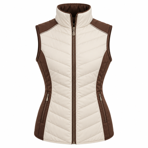 Quilted Polyester Spandex Nylon <b>Sleeveless</b> Horse Riding <b>Gilet</b> <b>Women</b>’s Quilted Riding <b>Gilet</b> for Outdoor Equestrian Activities - Product Image 2