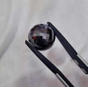 Perles sphériques en moissanite noire de 21,37 mm | Moissanite facettée | Moissanite en vrac |   Utilisé pour les pendentifs en diamant et autres bijoux - Product Image 1