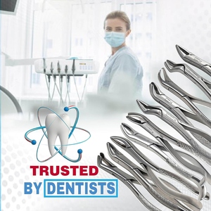 Juego de Fórceps para Extracción Dental, 10 Piezas, Mandíbulas Ergonómicas Dentadas, para Extracción de Fragmentos Radiculares, Kit de Instrumentos Quirúrgicos Orales de Acero Inoxidable - Product Image 2