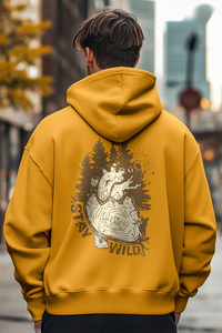 เสื้อฮู้ดดี้ผู้ชายคุณภาพสูง เสื้อสเวตเชิ้ตแบบสวมหัวทรงโอเวอร์ไซส์สำหรับทุกเพศ  รับสกรีนโลโก้ เสื้อฮู้ดดี้ผ้าคอตตอนหนาน้ำหนักมากสำหรับผู้ชาย - Product Image 5