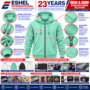 Fabricante de sudaderas con cremallera de peso medio con opciones de tela personalizadas para compradores B2B de ropa que buscan producción personalizada a granel. - Product Image 4