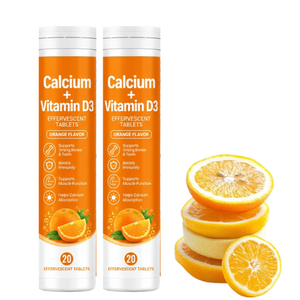 Comprimés effervescents de calcium et vitamine D3 les plus vendus, 20 unités, contribuent à maintenir des os et des dents solides avec des comprimés de calcium et vitamine D3 - Product Image 1