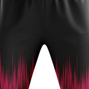 Pantalon de survêtement noir pour homme avec motif dégradé rose, taille élastique, décontracté, respirant, en polyester, idéal pour l'été - Product Image 6