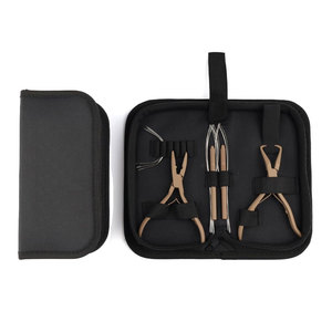 Kit de Pinzas de Acero Inoxidable para Extensiones de Cabello con Micro Anillos, Pinzas Profesionales para Micro Anillos con Herramienta para Colocar Cuentas - Product Image 1