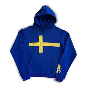 Hoodie court unisexe 450g en polyester/coton bleu avec impression en relief, haute qualité, écologique, streetwear décontracté, rétro, hiver, XXS - Product Image 2