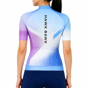 Maillot de Ciclismo Personalizado para Mujer, Transpirable, Ligero, Cómodo, Manga Corta, Color Degradado, Secado Rápido, Maillot Deportivo para Mujer - Product Image 2