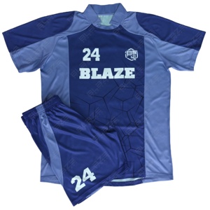 Blaze Fight Wear OEM Uniforme de football Maillot de sublimation numérique Uniforme de football léger 100% Maillot de football en tissu polyester - Product Image 1