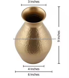 Florero de mesa con diseño de hierro dorado Decoración del hogar de estilo costero Directo DE LA India Proveedor por Azora Industries - Product Image 3