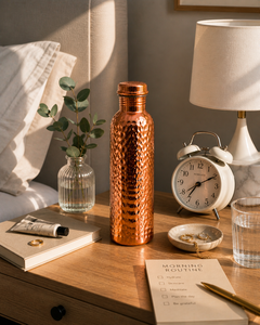 <b>Copper</b> Water <b>Bottle</b> Hammered Finish 950ml Pure <b>Copper</b> <b>Drinking</b> <b>Bottle</b> Supplier - Product Image 6