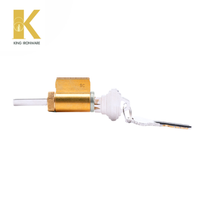 Cerradura de Cilindro de Latón de 5 Pines con Llave SC Personalizada, Acabado Cromado Satinado, para Puerta de Entrada - Product Image 3