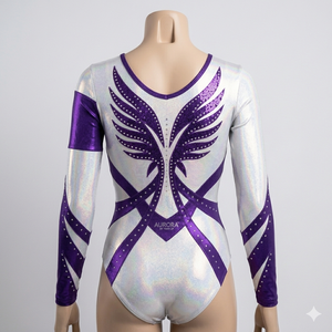 Justaucorps en coton et élasthanne à manches longues avec jupe à volants intégrée et taille élastique pour l'entraînement des filles adultes - Product Image 3