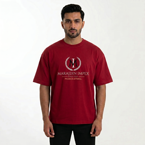 Marajdin Impex Factory Price Custom Streetwear T-Shirt Boxy Fit Polyester/Cotton Knitted Regular Fit Unisex Formal Eco-Friendly - Product Image 4