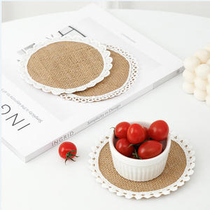แผ่นปูโต๊ะปอกระเจาแบบยั่งยืนแผ่นรองจานแบบย่อยสลายได้ทำจากเส้นใยธรรมชาติสำหรับบ้านที่เป็นมิตรต่อสิ่งแวดล้อม - Product Image 1