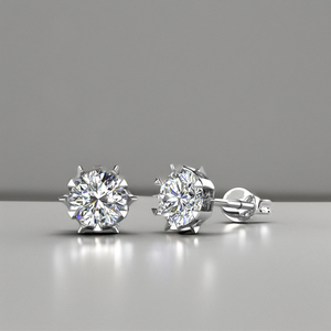 Wholesale 925 Silver Gold Plated Custom Classic Geometric Sparkling Solitaire Moissanite Flower <b>Earrings</b> Party Engagement Gift - Product Image 6