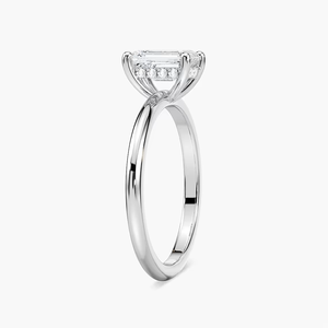Lab Grown Diamond Hidden Halo Engagement <b>Ring</b> 14K Solid Gold Bridal <b>Ring</b> for Women - Product Image 3