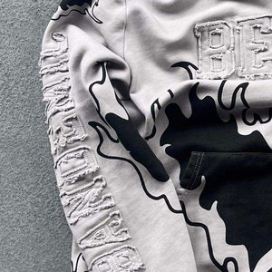 Nouvelle Arrivée – Sweat à Capuche Zippé Streetwear Hiver 100% Coton Coupe Classique Imprimé Épaules Tombantes Respirant Séchage Rapide Anti-Plis - Product Image 2
