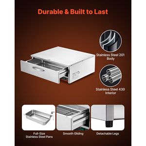 Scaldavivande Elettrico Commerciale a Cassetto Singolo in Acciaio Inossidabile 85°F, Compatto e Indipendente, Attrezzatura per Mantenimento Calore - Product Image 5