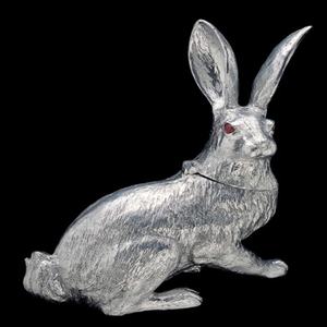Sculpture de lapin en aluminium coulé de style vintage, figurine décorative en métal pour jardin, pelouse, terrasse, table, décoration intérieure - Product Image 5