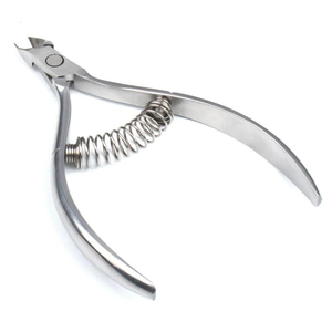Coupe-ongles professionnel en acier inoxydable, pince à cuticules avec ressort spiralé robuste, outil de manucure pour salon - Product Image 1