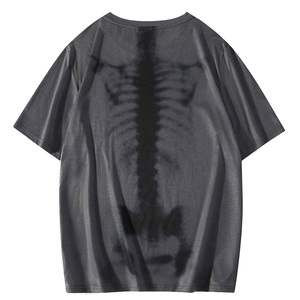 เสื้อยืดคอตตอน 100% ทรงโอเวอร์ไซส์ ล้างสีแบบแอซิดวอช สำหรับผู้ชายและผู้หญิง ขายส่ง ปรับแต่งได้ เนื้อผ้าหนา เหมาะสำหรับงานพิมพ์ลาย สไตล์สตรีท - Product Image 2