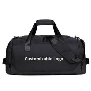 Mochila Portátil Negra de Alta Calidad Personalizable con Compartimento para Zapatos con Separación entre Seco y Húmedo para Hombre - Product Image 2