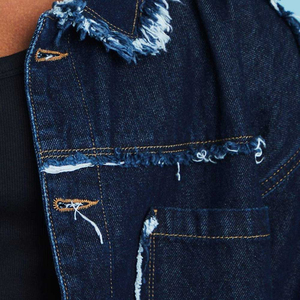 Veste en jean pour homme - Coupe-vent, écologique, antibactérienne, style streetwear, logo sur le devant, coupe décontractée, couleurs et designs personnalisables - Product Image 6