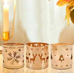 Portavelas de Navidad de alta calidad, copo de nieve, alce, mesa de comedor para el hogar, decoración de Festival, candelabro hueco creativo, decoración del hogar - Product Image 2