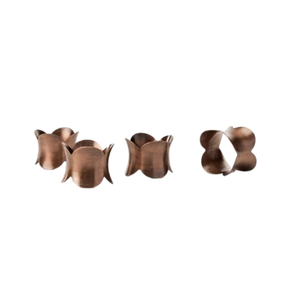 Handmade Antique Metal Napkin Ring Supplier Lightweight New Design <b>Bow</b> Shape Brown Napkin Ring Manufacturer Exporter Napkin Ring - Product Image 2