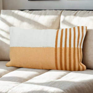 Housse de coussin lombaire décorative pour canapé en coton tissé durable, douce, avec fermeture éclair, vente en gros - Product Image 3