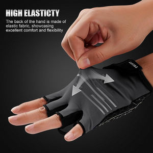 Gants de cyclisme mi-doigts unisexes respirants, antidérapants et absorbant les chocs pour le vélo, la gym et les sports de plein air – Fabricant OEM - Product Image 2